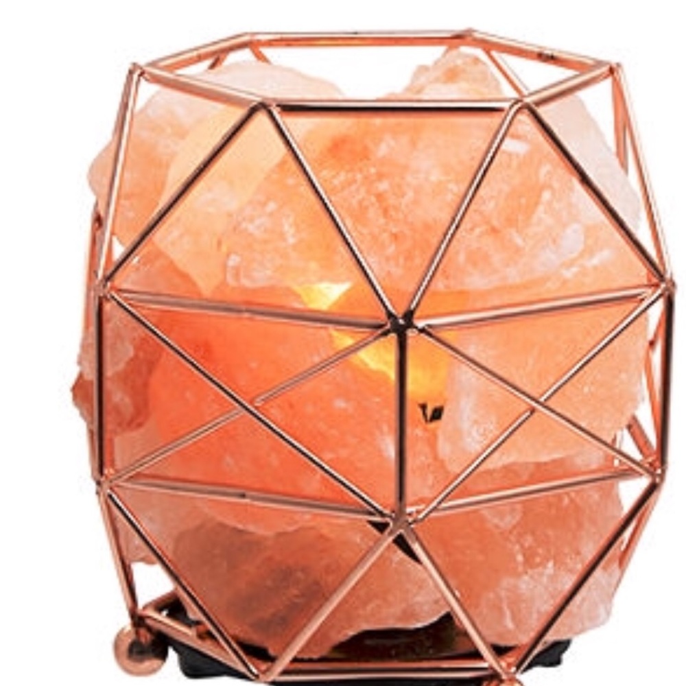 Sharper Image-Geometric Himalayan salt lamp